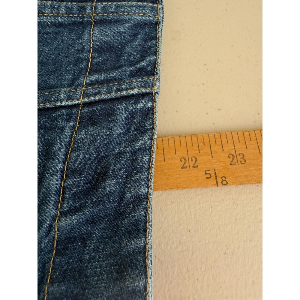 VintageLiz Claiborne Womens Embroidered Dark Denim Jacket Size Medium Cottage - Picture 9 of 10